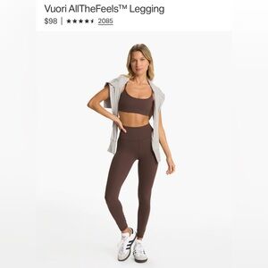 Vuori Brown AllTheFeels Legging